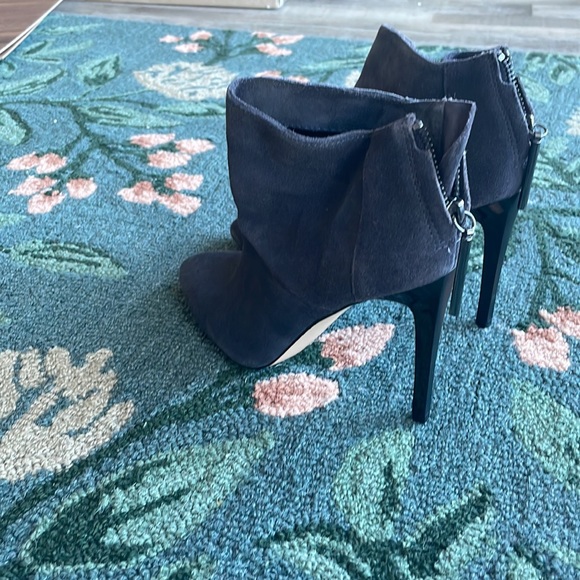French Connection Navy Suede Ankle Booties - Picture 3 of 4